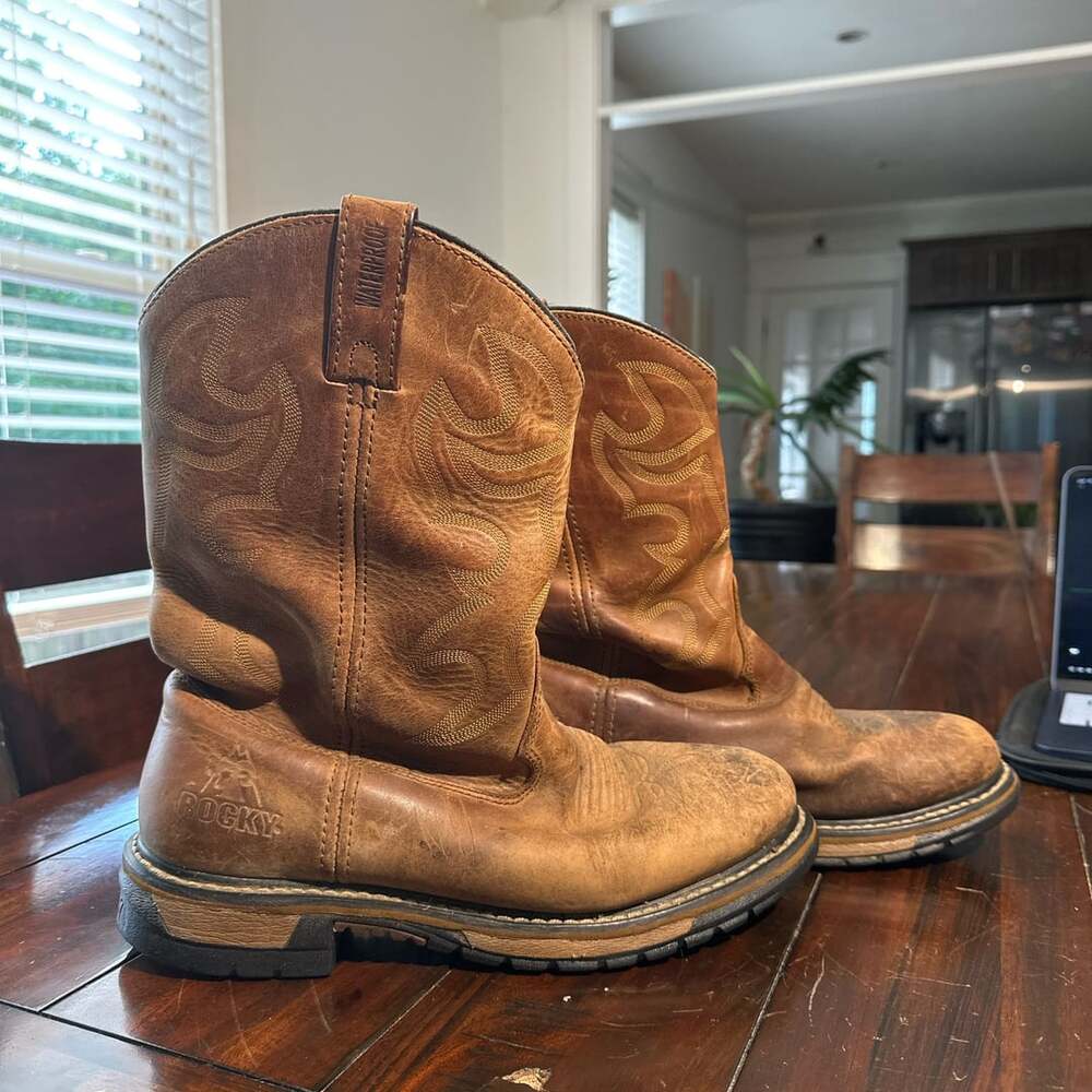 Rocky Original Ride Branson Roper Brown Western Boots Size - 10